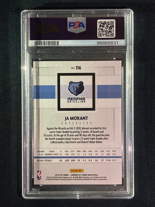 2019-20 Chronicles JA MORANT Panini Base Rookie Bronze #116 PSA 8 (831) Young Dolph