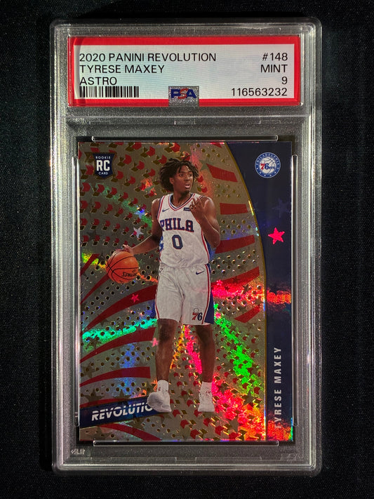 2020-21 Revolution TYRESE MAXEY Rookie Astro #148 PSA 9 (232)