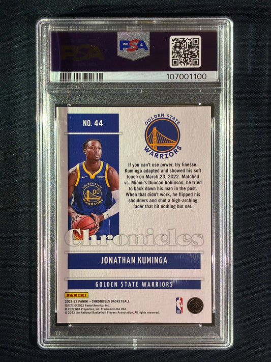 2021-22 Chronicles JONATHAN KUMINGA Chronicles Base Rookie 75th Anniversary Silver 9/75 PSA 8 (100)