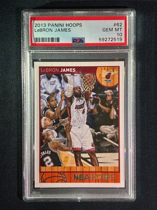 2013-14 Hoops LEBRON JAMES Base #62 PSA 10 (519)