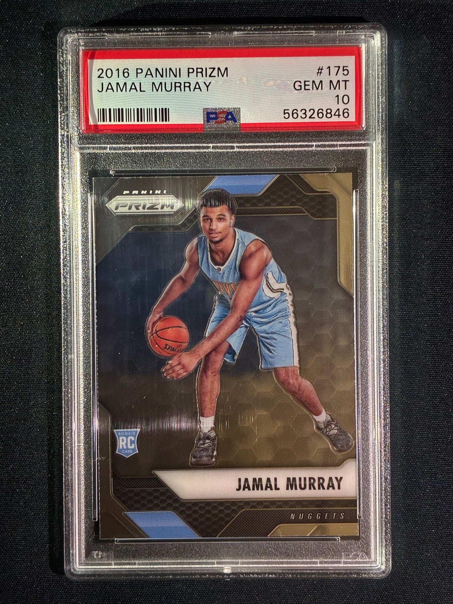 2016-17 Prizm JAMAL MURRAY Rookie Base #175 PSA 10 (846)