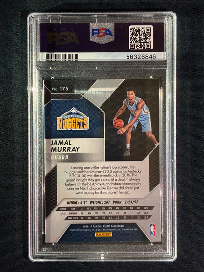 2016-17 Prizm JAMAL MURRAY Rookie Base #175 PSA 10 (846)