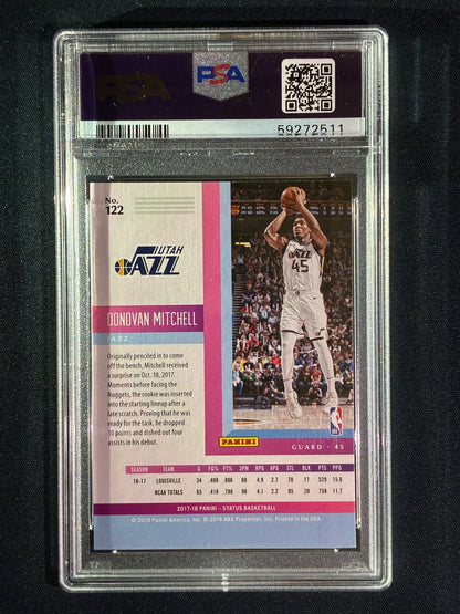 2017-18 Status DONOVAN MITCHELL Rookie Base #122 PSA 10 (511)