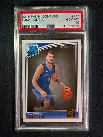 2018-19 Donruss LUKA DONCIC Rated Rookie Base #177 PSA 10 (829)