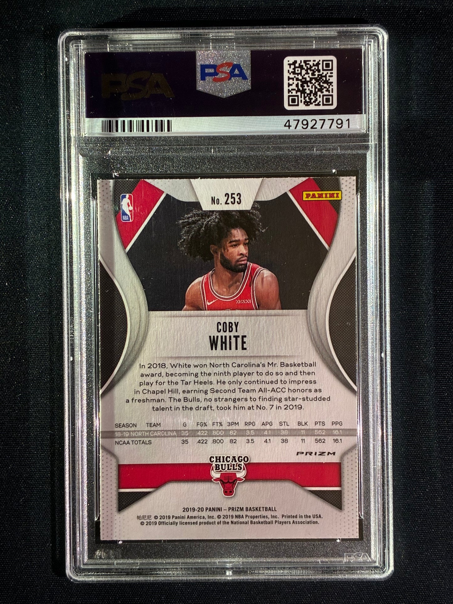 2019-20 Prizm COBY WHITE Rookie Silver Prizm #253 PSA 10 (791)