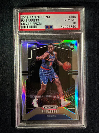 2019-20 Prizm RJ BARRETT Rookie Silver Prizm #250 PSA 10 (790)