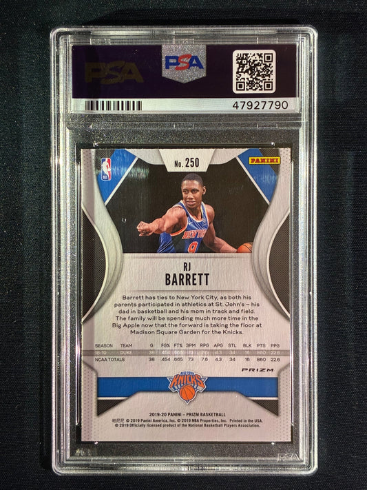 2019-20 Prizm RJ BARRETT Rookie Silver Prizm #250 PSA 10 (790)