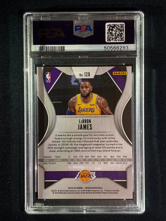 2019-20 Prizm LEBRON JAMES Base #129 PSA 10 (293)