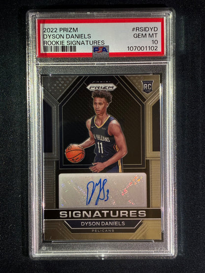2022-23 Prizm DYSON DANIELS Rookie Signatures Prizm Auto Base #DYD PSA 10 (102)
