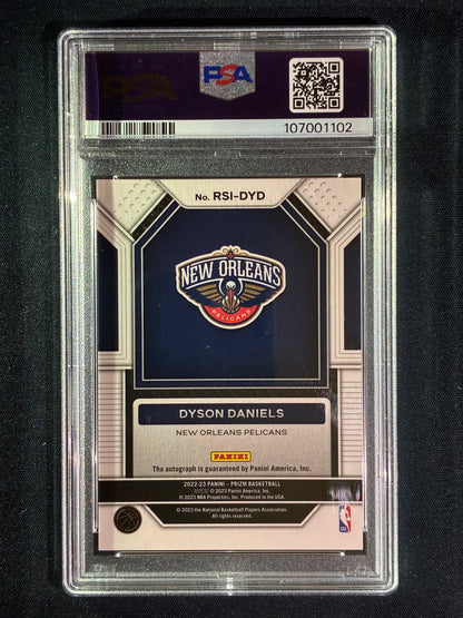 2022-23 Prizm DYSON DANIELS Rookie Signatures Prizm Auto Base #DYD PSA 10 (102)