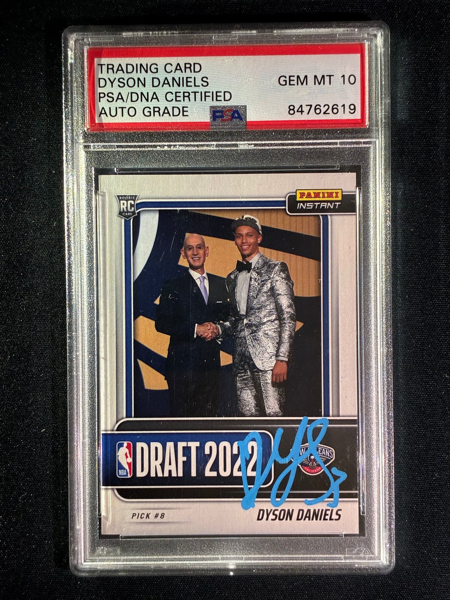 2022-23 Instant DYSON DANIELS Draft Night 2022 Rookie 1 of 735 PSA/DNA GEM MINT 10 (619)
