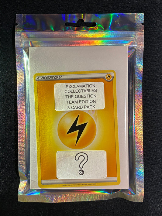 The Question LIGHTNING TYPE - Pokemon Team Edition 3-Card Pack