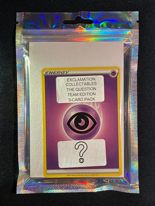 The Question PSYCHIC TYPE - Pokemon Team Edition 3-Card Pack