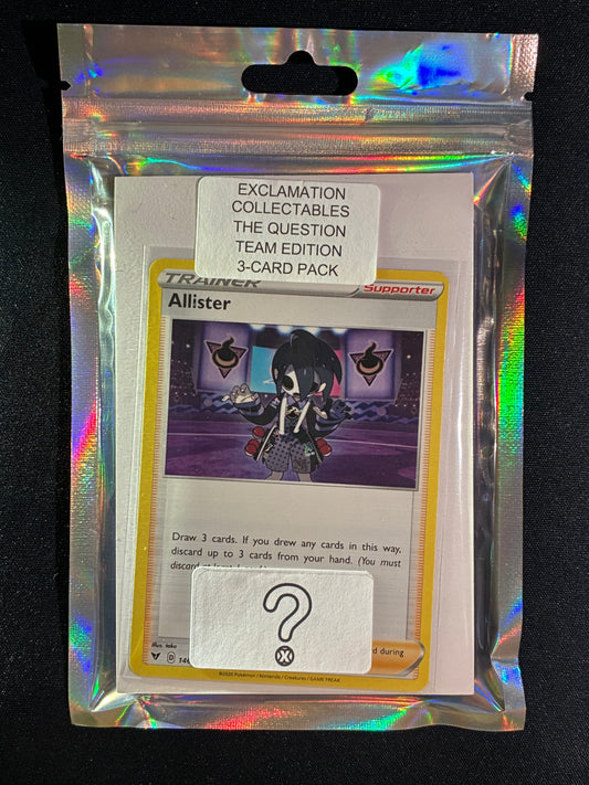 The Question SUPPORTER TYPE - Pokemon Team Edition 3-Card Pack