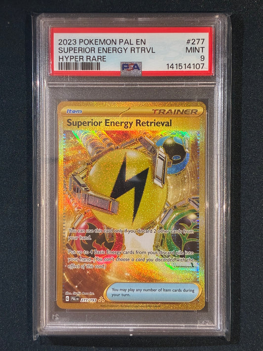 2023 Pokemon Paldea Evolved SUPERIOR ENERGY RETRIEVAL Hyper Rare PSA 9 (107)