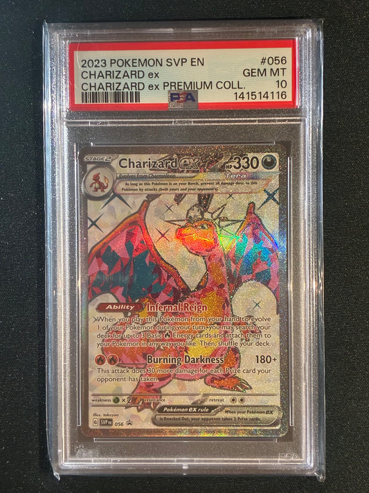 2023 Pokemon Scarlet Violet Promo CHARIZARD EX Premium Promo 056 PSA 10 (116)