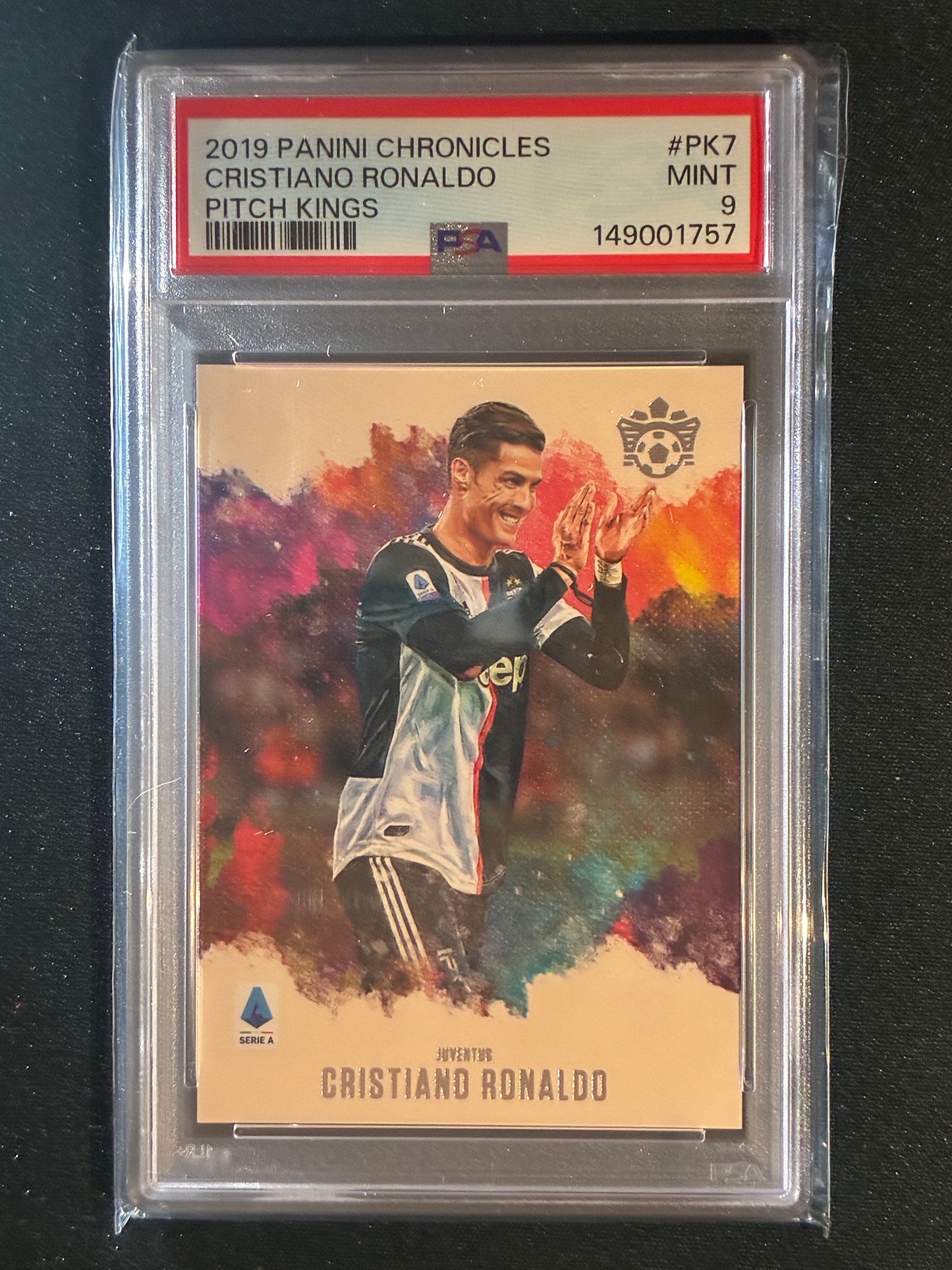 2019-20 Chronicles Serie A CRISTIANO RONALDO Pitch Kings Insert PK-7 PSA 9 (757)
