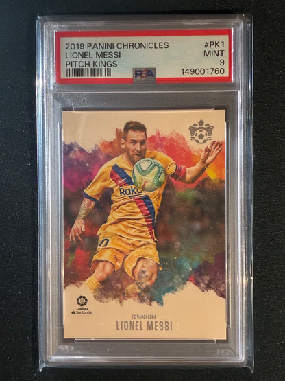 2019-20 Chronicles La Liga LIONEL MESSI Pitch Kings Insert PK-1 PSA 9 (760)