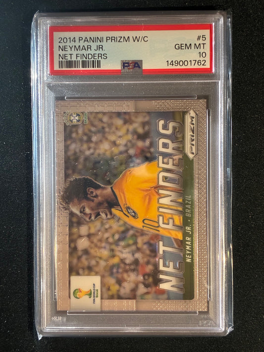 2014 Prizm World Cup NEYMAR JR. Net Finders Base #5 PSA 10 (762)