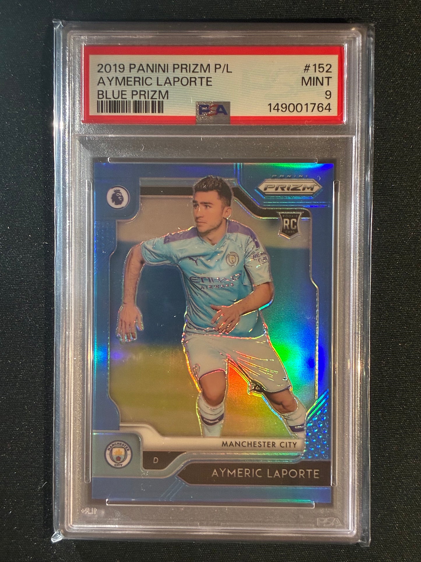 2019-20 Prizm Premier League EPL AYMERIC LAPORTE Rookie Blue 120/199 PSA 9