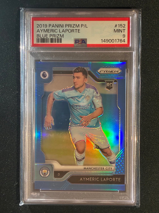 2019-20 Prizm Premier League EPL AYMERIC LAPORTE Rookie Blue 120/199 PSA 9