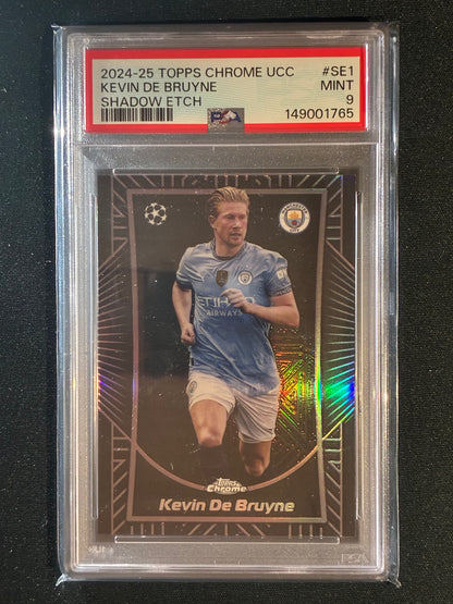 2024-25 Topps Chrome UCL KEVIN DE BRUYNE Shadow Etch SP #SE1 PSA 9 (765)