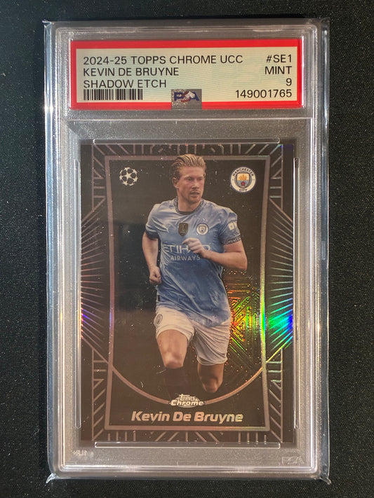 2024-25 Topps Chrome UCL KEVIN DE BRUYNE Shadow Etch SP #SE1 PSA 9 (765)