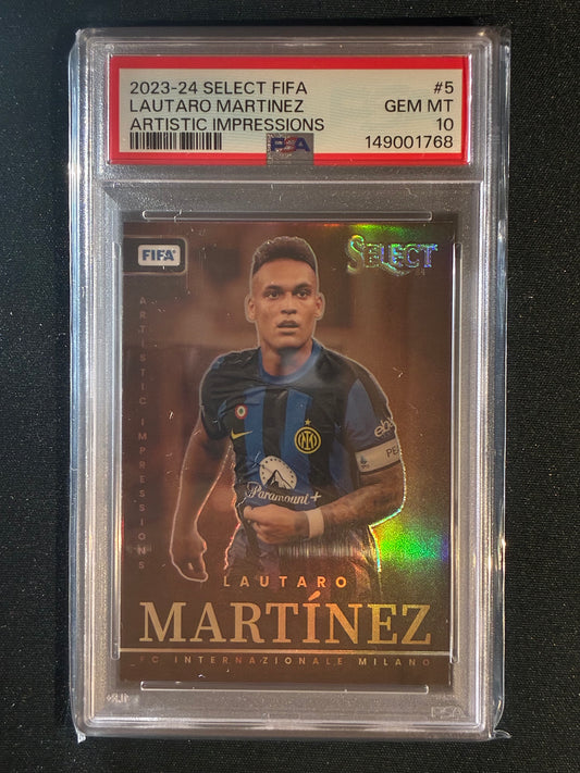 2023-24 Select FIFA LAUTARO MARTINEZ Artistic Impressions SSP #5 PSA 10 (768)