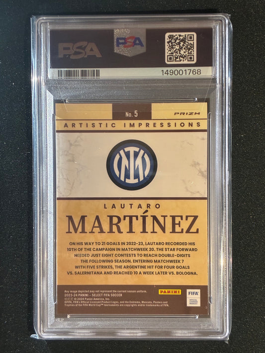 2023-24 Select FIFA LAUTARO MARTINEZ Artistic Impressions SSP #5 PSA 10 (768)