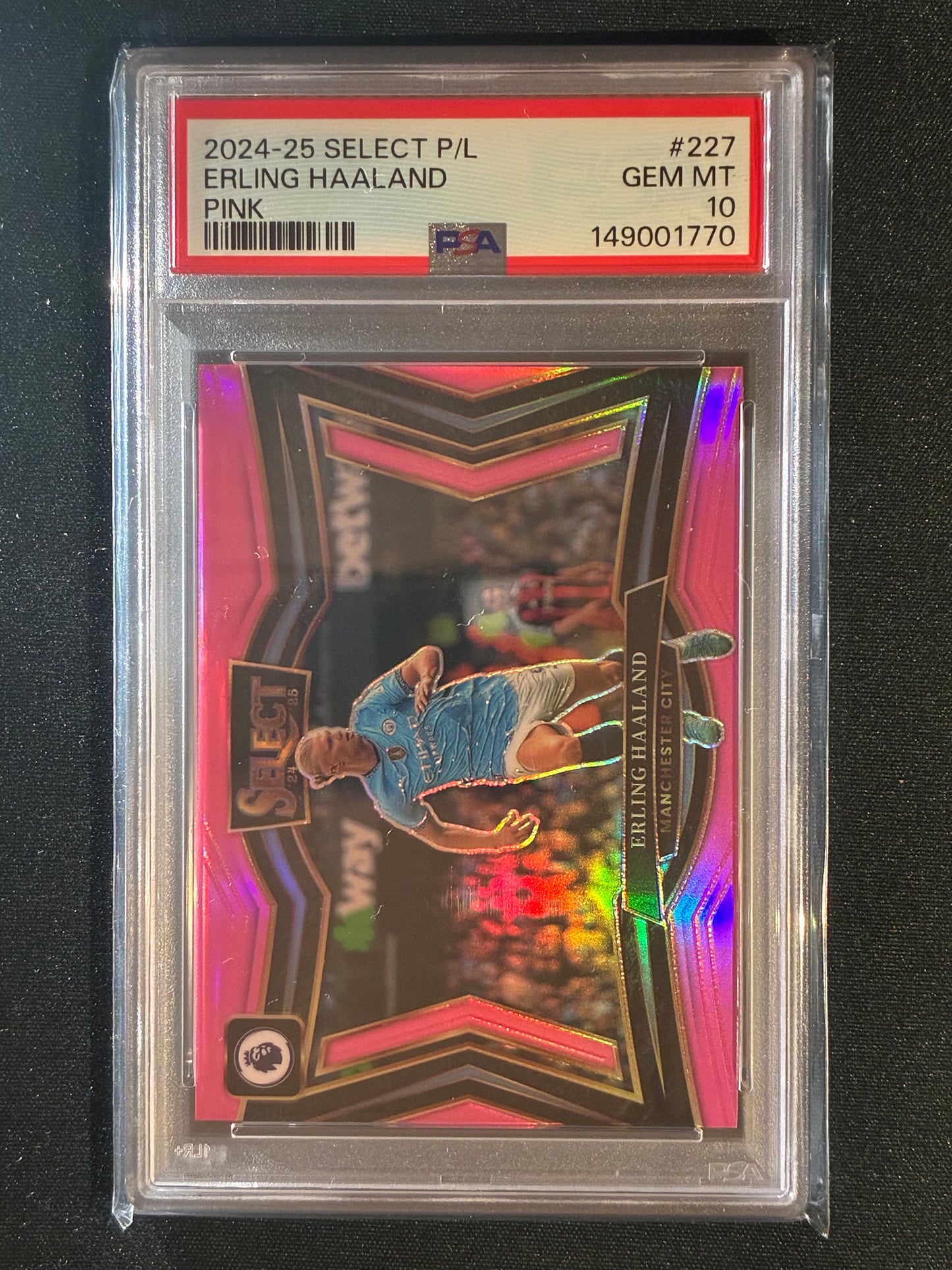 2024-25 Select Premier League EPL ERLING HAALAND Field Level Pink 88/99 PSA 10