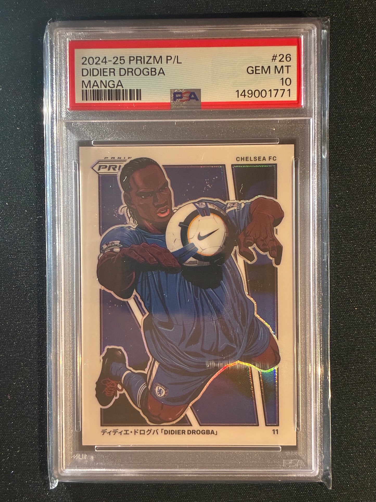 2024-25 Prizm Premier League EPL DIDIER DROGBA Manga SSP #26 PSA 10 (771)