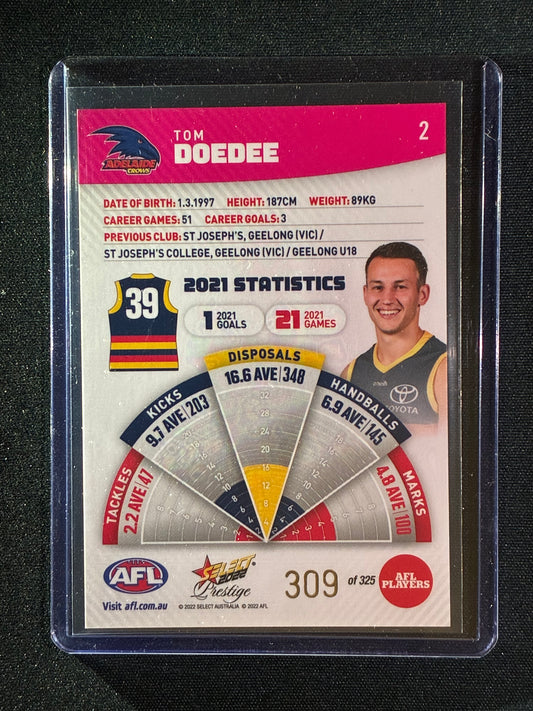 2022 Footy Stars Prestige TOM DOEDEE Pink Parallel 309/325
