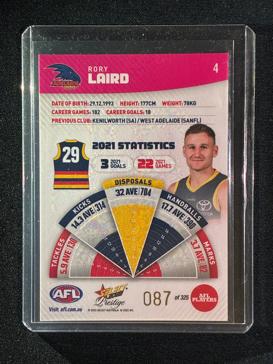2022 Footy Stars Prestige RORY LAIRD Pink Parallel 87/325