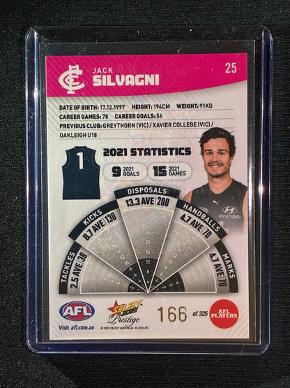 2022 Footy Stars Prestige JACK SILVAGNI Pink Parallel 166/325