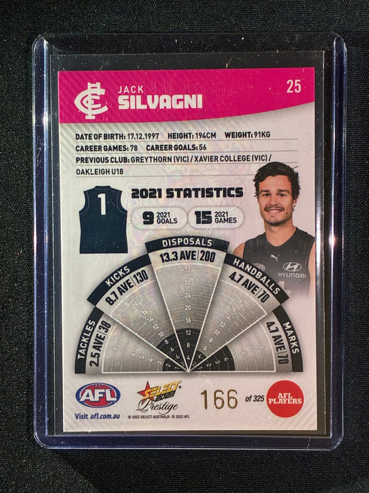 2022 Footy Stars Prestige JACK SILVAGNI Pink Parallel 166/325