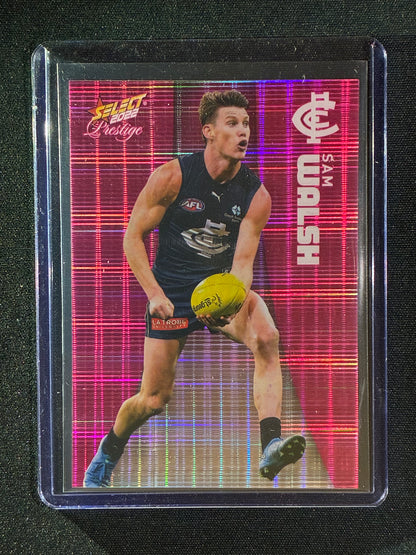 2022 Footy Stars Prestige SAM WALSH Pink Parallel 74/325