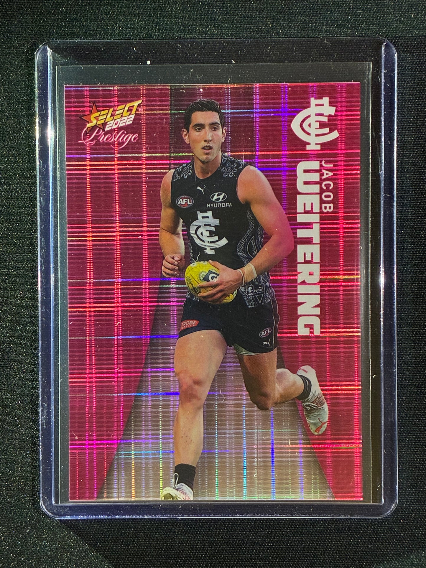 2022 Footy Stars Prestige JACOB WEITERING Pink Parallel 42/325