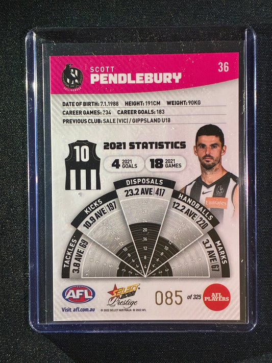 2022 Footy Stars Prestige SCOTT PENDLEBURY Pink Parallel 85/325