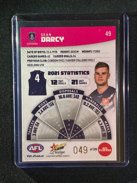 2022 Footy Stars Prestige SEAN DARCY Pink Parallel 49/325