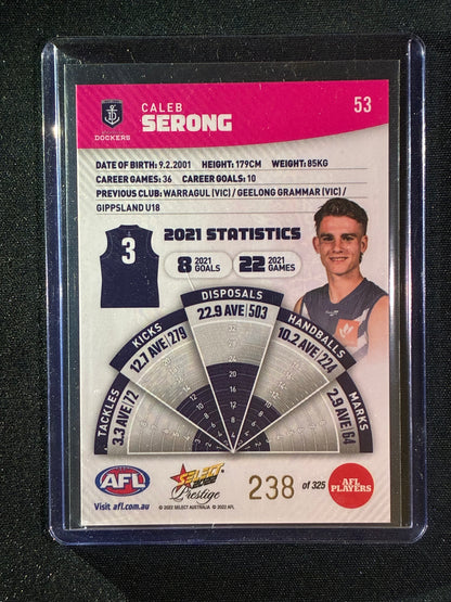 2022 Footy Stars Prestige CALEB SERONG Pink Parallel 238/325