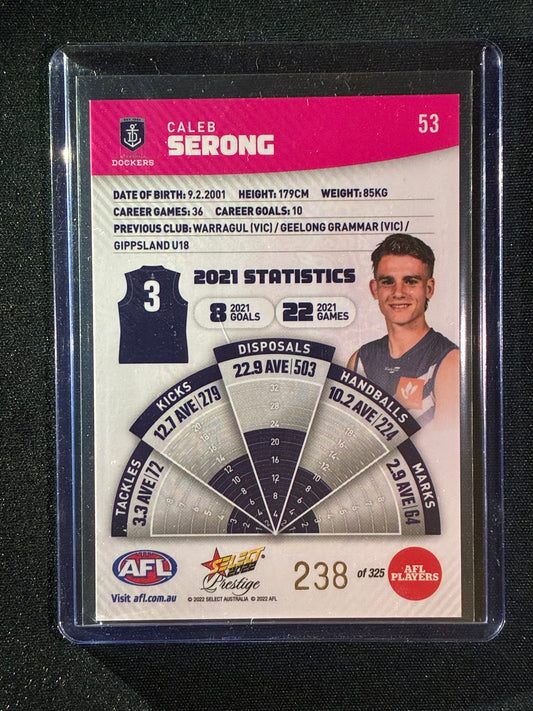 2022 Footy Stars Prestige CALEB SERONG Pink Parallel 238/325