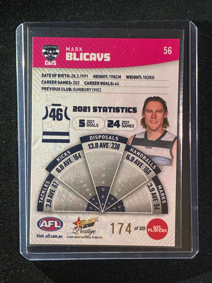 2022 Footy Stars Prestige MARK BLICAVS Pink Parallel 174/325