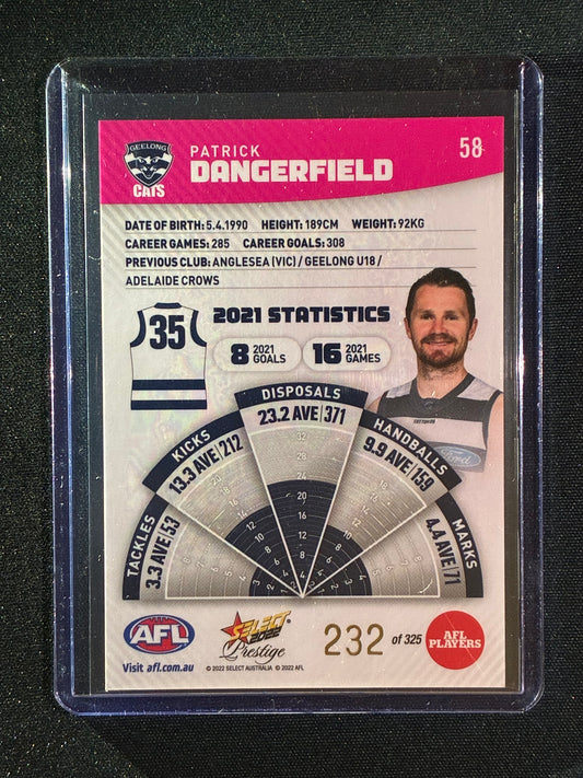2022 Footy Stars Prestige PATRICK DANGERFIELD Pink Parallel 232/325