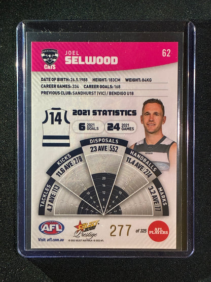 2022 Footy Stars Prestige JOEL SELWOOD Pink Parallel 277/325