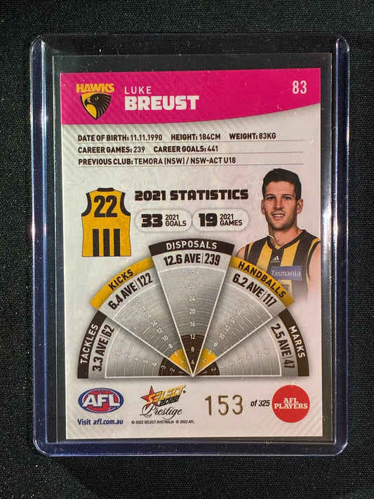 2022 Footy Stars Prestige LUKE BREUST Pink Parallel 153/325