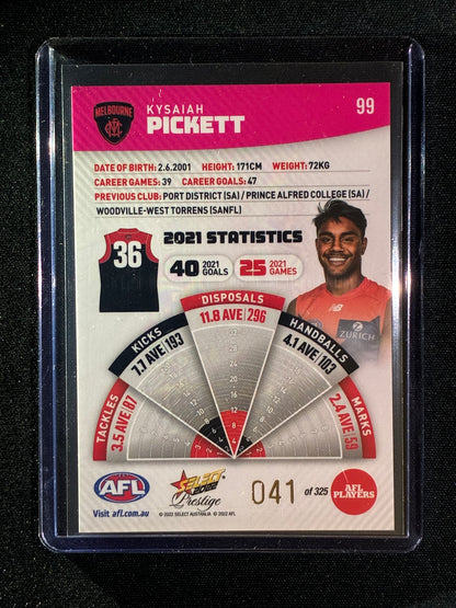2022 Footy Stars Prestige KYSIAIAH PICKETT Pink Parallel 41/325