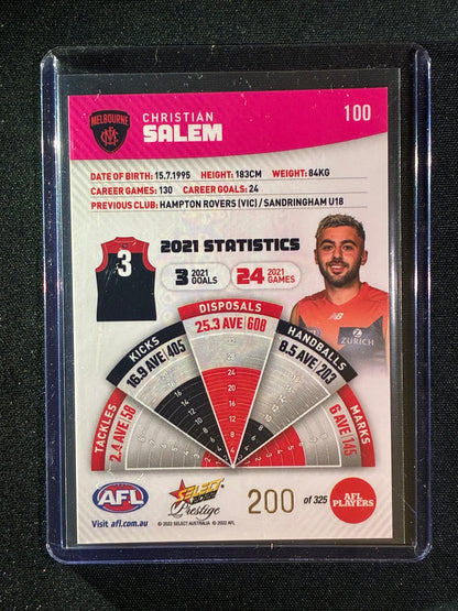 2022 Footy Stars Prestige CHRISTIAN SALEM Pink Parallel 200/325