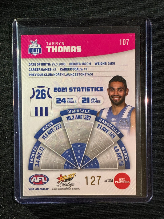 2022 Footy Stars Prestige TARRYN THOMAS Pink Parallel 127/325