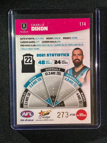 2022 Footy Stars Prestige CHARLIE DIXON Pink Parallel 273/325