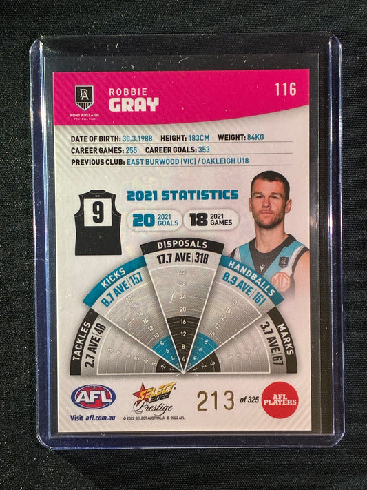 2022 Footy Stars Prestige ROBBIE GRAY Pink Parallel 213/325